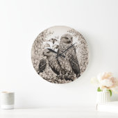 Avian Elegance: zwart-wit roofvogel muur Grote Klok (Huis)