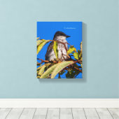 Avian Royalty: Eastern Kingbird Canvas Afdruk (Insitu (Houten vloer))