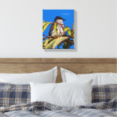 Avian Royalty: Eastern Kingbird Canvas Afdruk (Insitu (Slaapkamer))