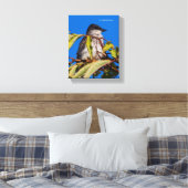 Avian Royalty: Eastern Kingbird Canvas Afdruk (Insitu (Slaapkamer))