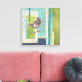 Avian Scrapbook I Canvas Afdruk (Insitu (Woonkamer))