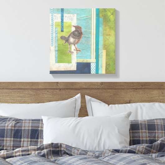Avian Scrapbook I Canvas Afdruk (Insitu (Slaapkamer))
