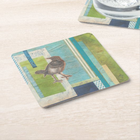 Avian Scrapbook I Kartonnen Onderzetters (Schuin)