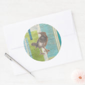 Avian Scrapbook I Ronde Sticker (Envelop)