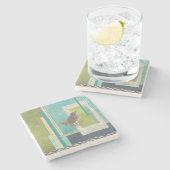 Avian Scrapbook II Stenen Onderzetter (Zijkant)