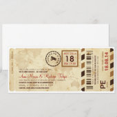 Avião embargo que convite de casamento bilhet kaart (Voorkant / Achterkant)