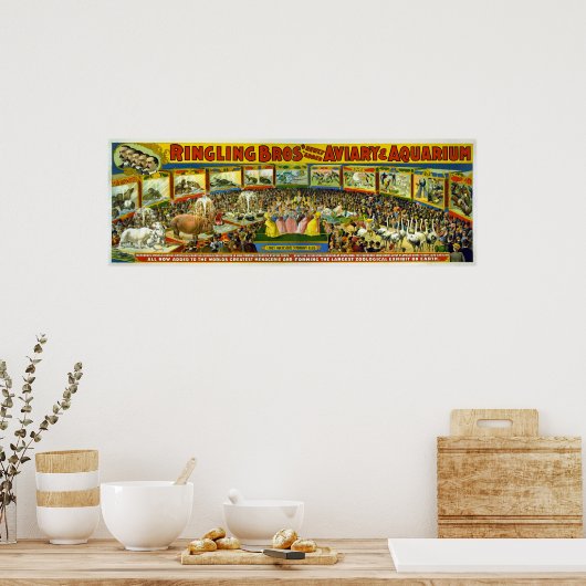 Aviary & Aquarium Poster (Keuken)