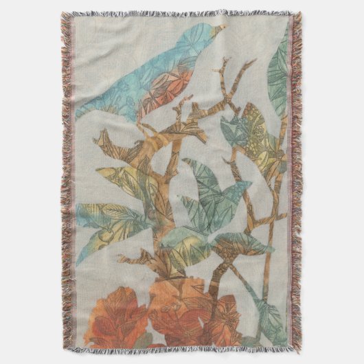 Aviary Collage I Deken (Voorkant Verticaal)