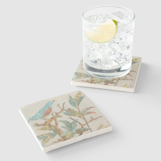 Aviary Collage I Stenen Onderzetter (Zijkant)