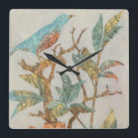 Aviary Collage I Vierkante Klok<br><div class="desc">Dieren</div>