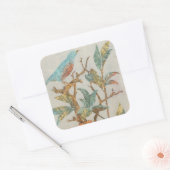 Aviary Collage I Vierkante Sticker (Envelop)