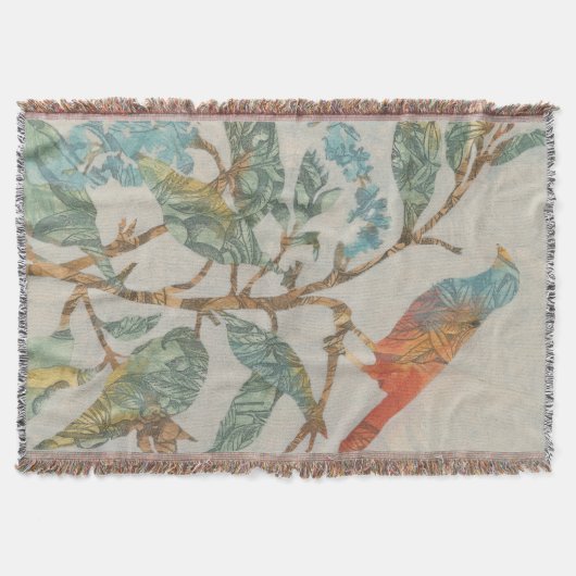 Aviary Collage II Deken (Voorkant)