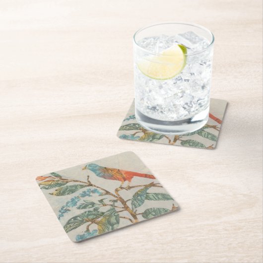 Aviary Collage II Kartonnen Onderzetters (Insitu)