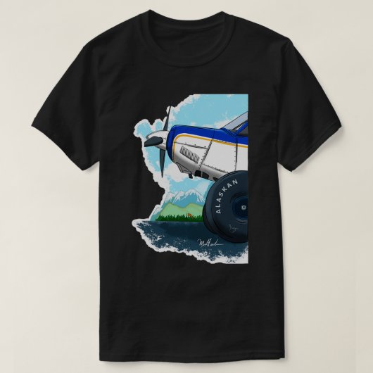 Aviat Husky front Valdez Alaska Stol T-shirt (Design voorkant)
