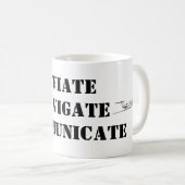 AVIATE NAVIGATE COMMUNICATE Airplane Mok for Pilot (Voorkant rechts)