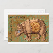 Aviateros (Aviator Rhinoceros) Briefkaart (Voorkant / Achterkant)