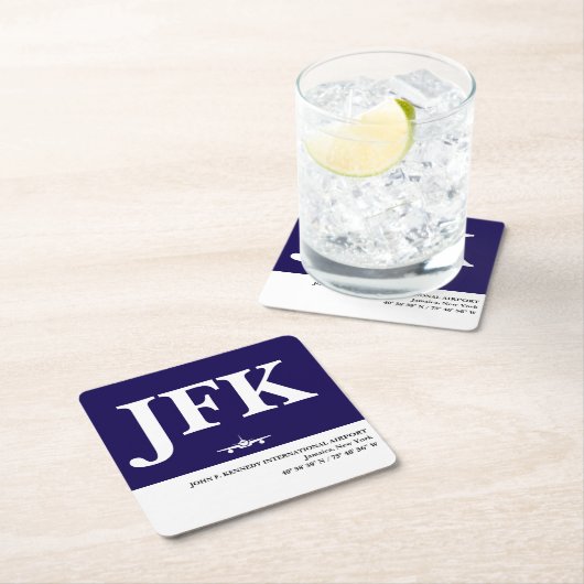 Aviation Airport Code Airplane Blue White Pilot Kartonnen Onderzetters (Insitu)