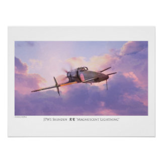 Aviation Artポスター「J7W1新田震電」 Perfect Poster
