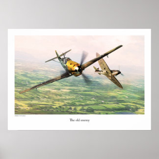 Aviation Artポスター"Messerschmitt Bf 109" Poster