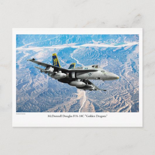 Aviation Art Briefkaart "F/A-18 Hornet" (Voorkant)