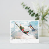 Aviation Art Briefkaart "Nakajima Ki-84疾 風 "Frank" (Staand voorkant)