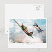 Aviation Art Briefkaart "Nakajima Ki-84疾 風 "Frank" (Voorkant / Achterkant)