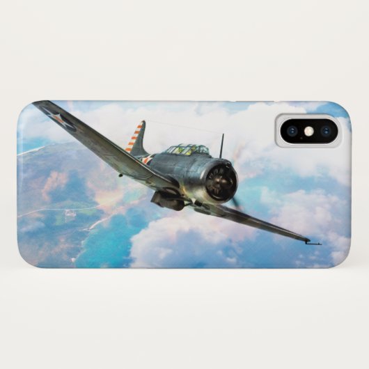 Aviation Art Device Cass "SBD Dauntless" Case-Mate iPhone Case (Achterkant (horizontaal))