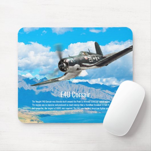 Aviation Art Mousepad "F4U Corsair" Muismat (Met muis)