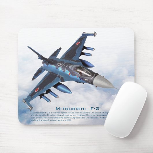 Aviation Art Mousepad "Mitsubishi F-2" Muismat (Met muis)