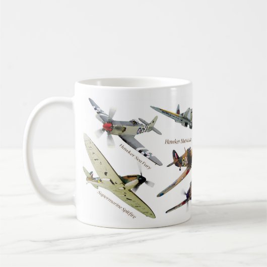 Aviation Art mug "A British fighters" Koffiemok (Links)