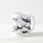 Aviation Art Mug " American warplane of WWII" Koffiemok (Voorkant rechts)