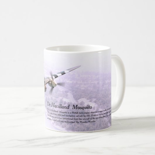 Aviation Art Mug "De Havilland Mosquito" Koffiemok (Voorkant rechts)