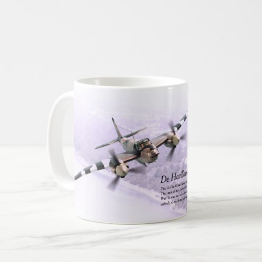Aviation Art Mug "De Havilland Mosquito" Koffiemok (Voorkant links)