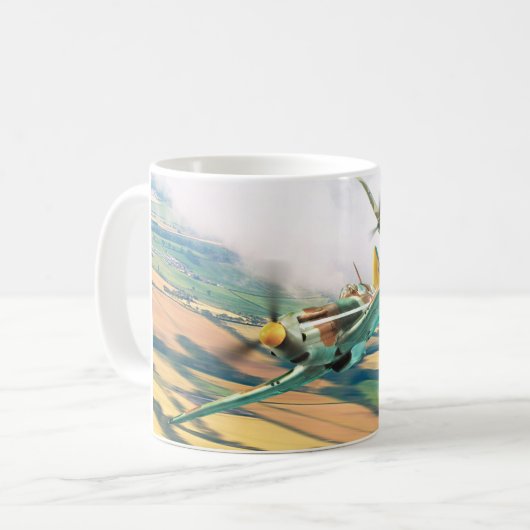 Aviation Art mug "Dewoitine D.520" Koffiemok (Voorkant links)