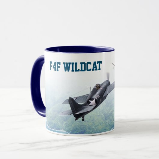Aviation Art Mug "F4F Wildcat" Mok (Voorkant links)