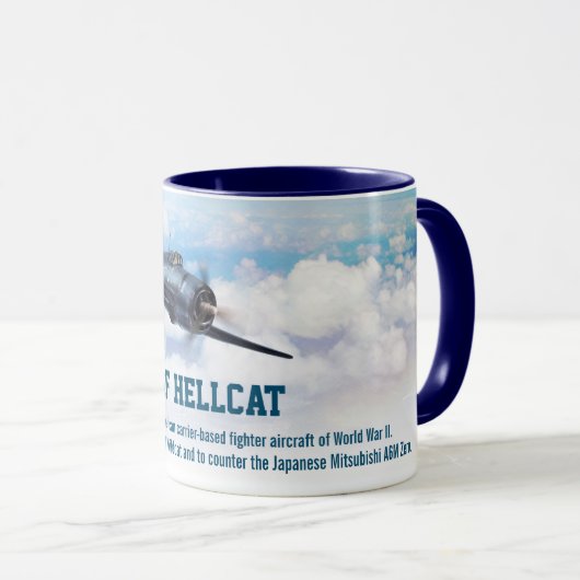 Aviation Art Mug "F6F Hellcat" Mok (Voorkant rechts)