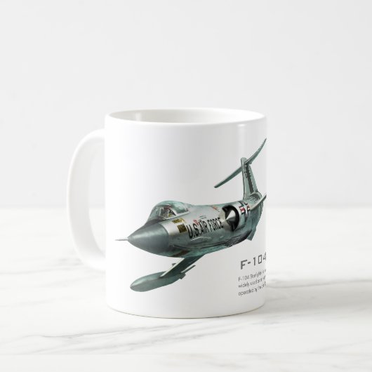 Aviation Art Mug "F-104 Starfighter" Koffiemok (Voorkant links)