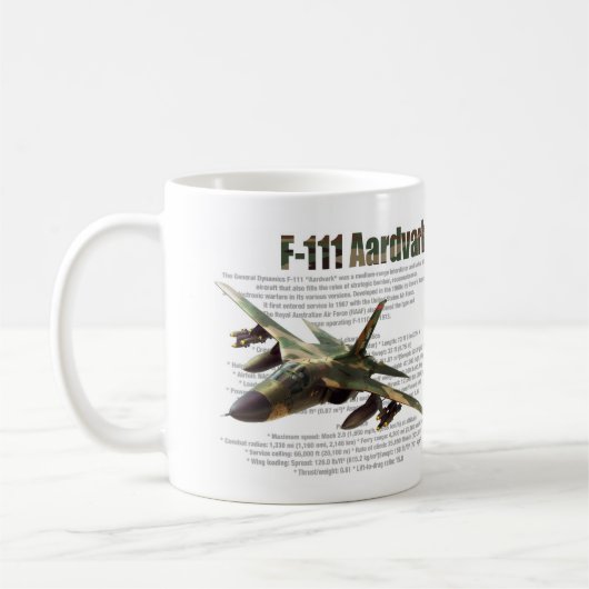 Aviation Art mug "F-111 Aardvark" Koffiemok (Links)
