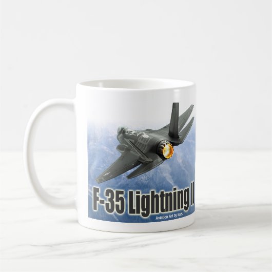 Aviation Art Mug "F-35 Lightning II" Koffiemok (Links)