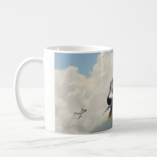 Aviation Art Mug "F-86 Sabre" Koffiemok (Links)