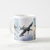 Aviation Art Mug "Fighter of World War II" Koffiemok (Voorkant links)