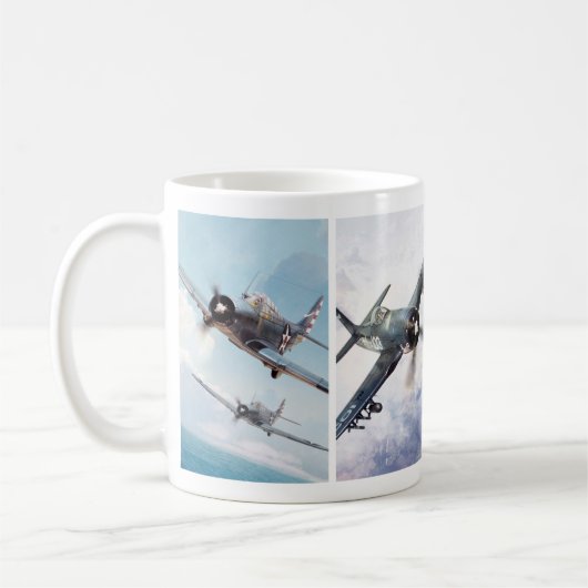Aviation Art Mug "Fighter of World War II" Koffiemok (Links)