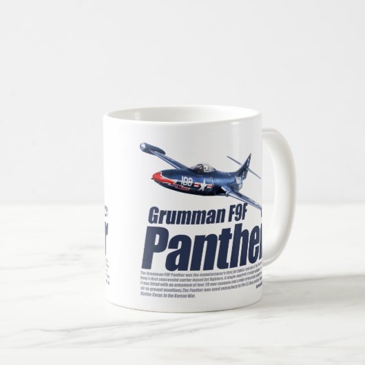 Aviation Art mug "Grumman F9F Panther" Koffiemok (Voorkant rechts)