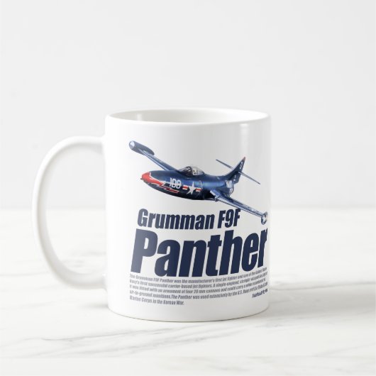 Aviation Art mug "Grumman F9F Panther" Koffiemok (Links)