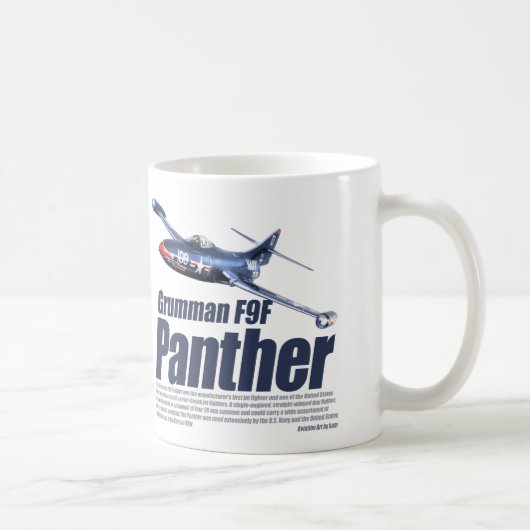 Aviation Art mug "Grumman F9F Panther" Koffiemok (Rechts)
