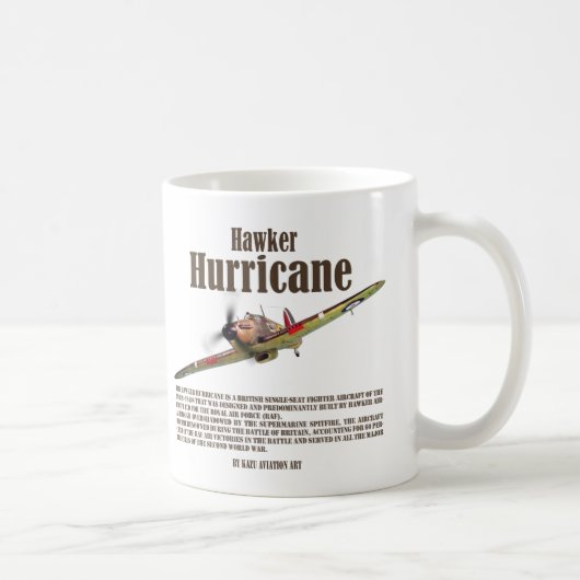 Aviation Art mug "Hawker Hurricane" Koffiemok (Rechts)