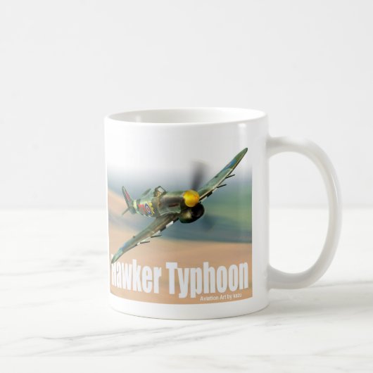 Aviation Art Mug “Hawker Typhoon" Koffiemok (Rechts)