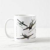 Aviation Art Mug "Japanese warplane of WWII" Koffiemok (Links)