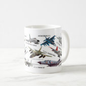 Aviation Art mug "Jet fighter"ジェット戦闘機のマグカップ Koffiemok (Voorkant rechts)