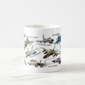Aviation Art mug "Jet fighter"ジェット戦闘機のマグカップ Koffiemok (Center)